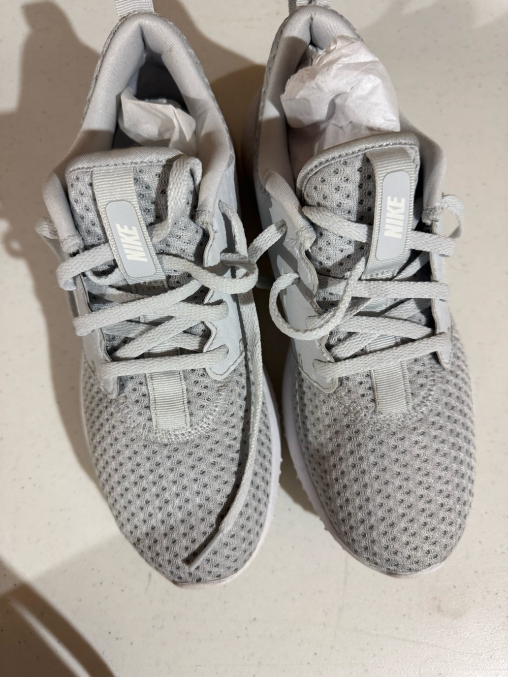 Nike Light Gray Mesh Athletic Sneakers Golf